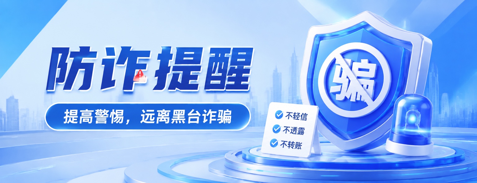 防诈提醒 提高警惕远离黑平台诈骗